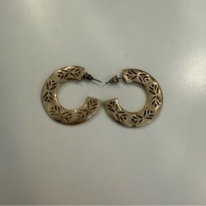 Bohme Gold Filigree Crescent Earrings